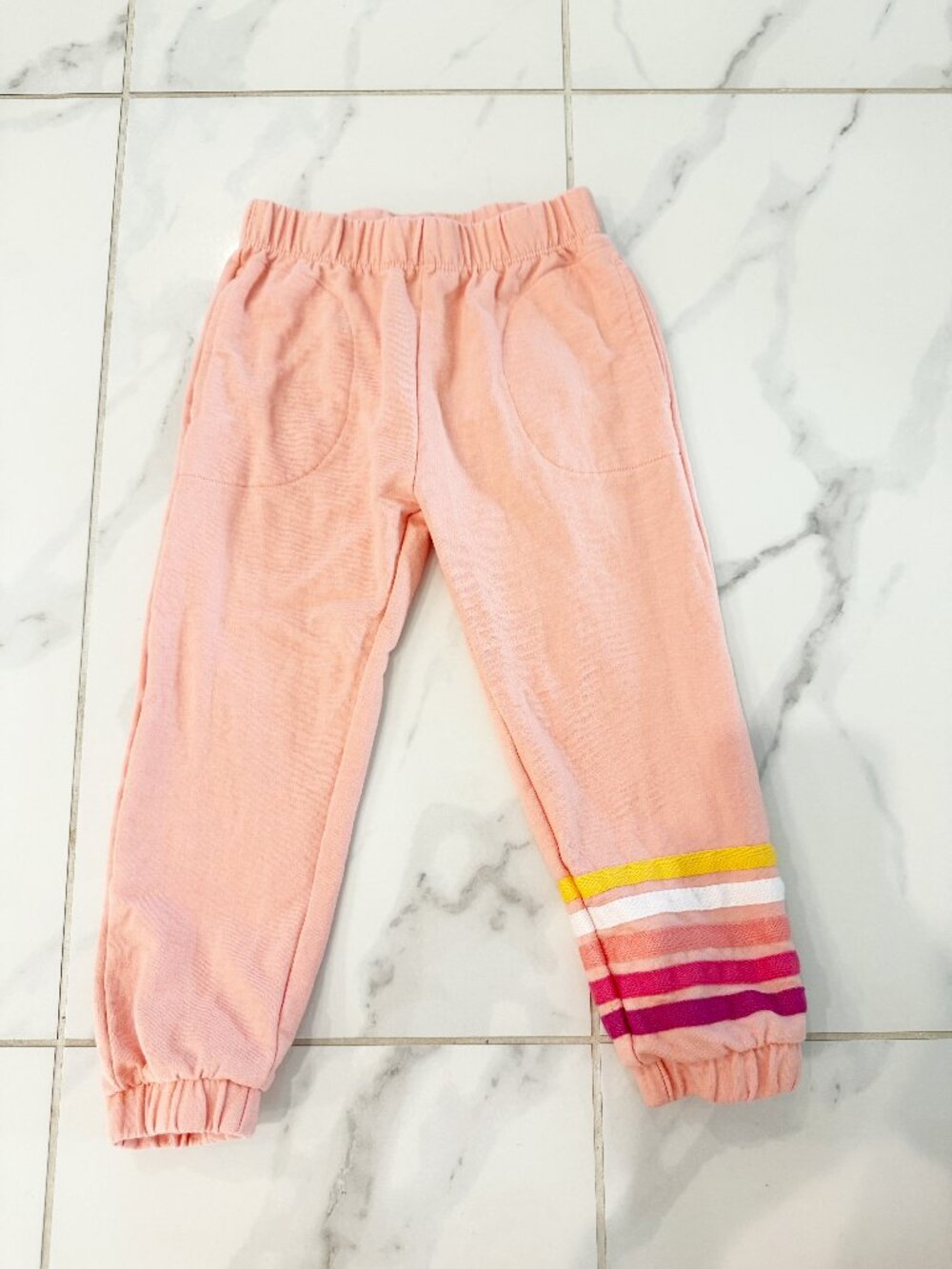 Jessica Simpson Peacy Pastel Retro Stripe Ankle Jogger 4T - Picture 1 of 10